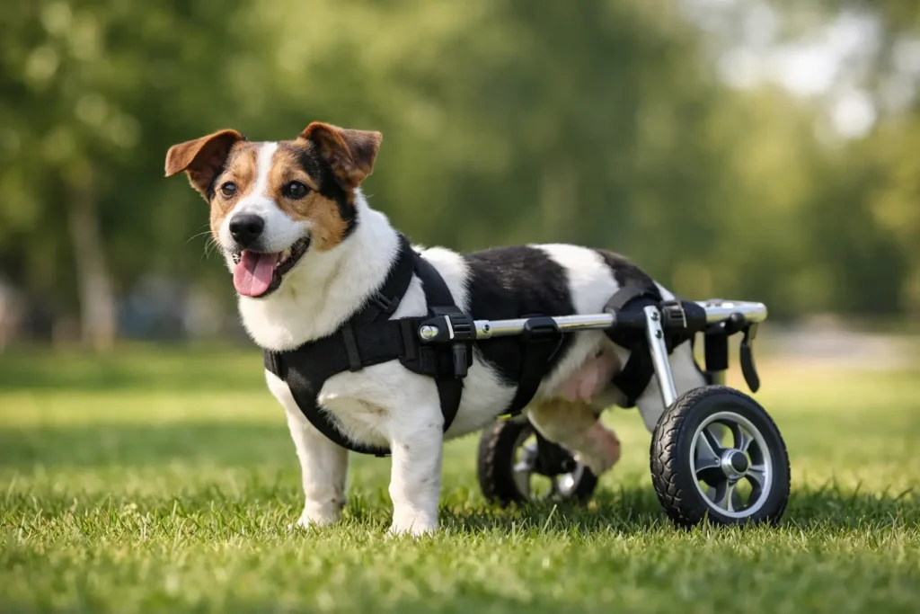 Guida al carrellino per cane paraplegico